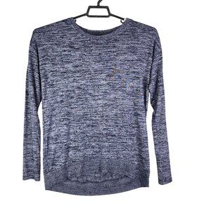 Women's Heathered Blue Gap Sweater Long Sleeve Crew Neck Size XS